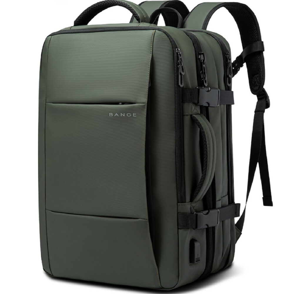 Bange 1908 Plus Αδιάβροχη Τσάντα Πλάτης για Laptop 17.3″ με Θύρα USB σε Χακί χρώμα