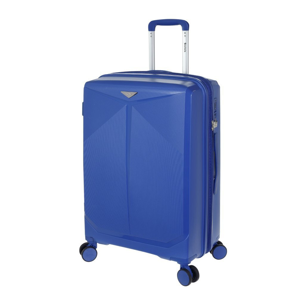 Stelxis Μεσαία Βαλίτσα Ταξιδίου Blue με 4 Ρόδες